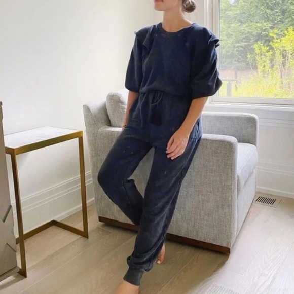 Something Navy Meghan Ruffle Sleeve Jumpsuit - Picture 3 of 11